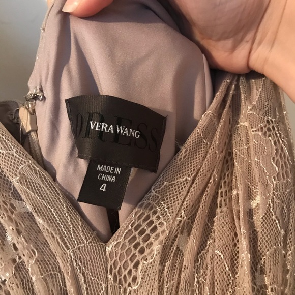 Vera Wang Beige Lace Gown - Picture 5 of 6